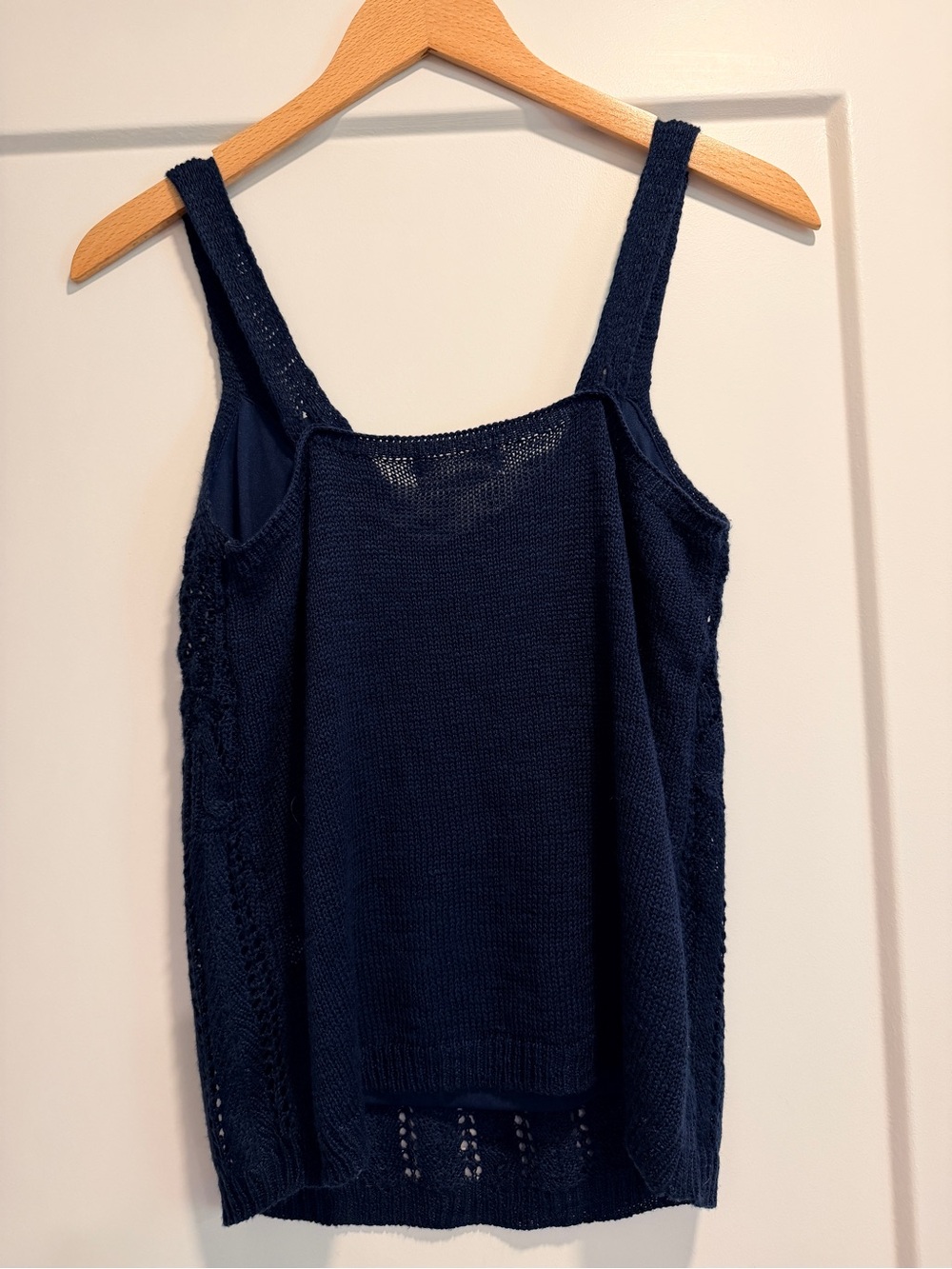 LC Lauren Conrad Navy Crochet Knit Tank - Picture 4 of 4